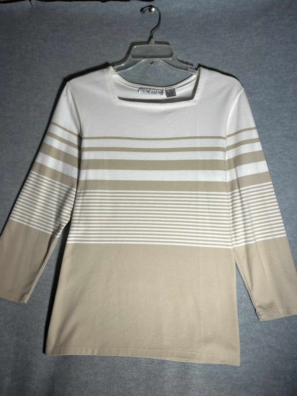 CHAUS Sport Sailing Nautical Summer Neutral Long Line Tunic Top